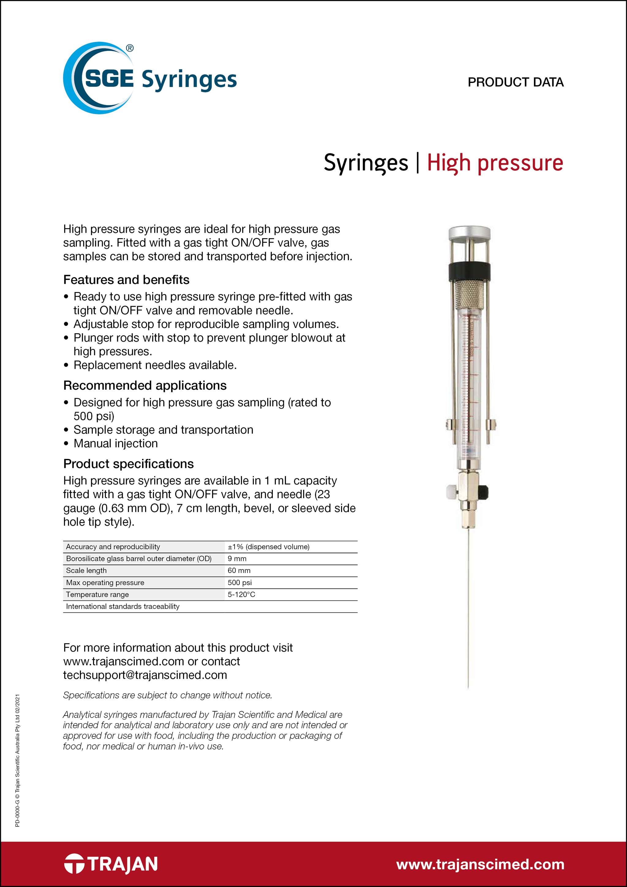 Syringes - Trajan Scientific and Medical