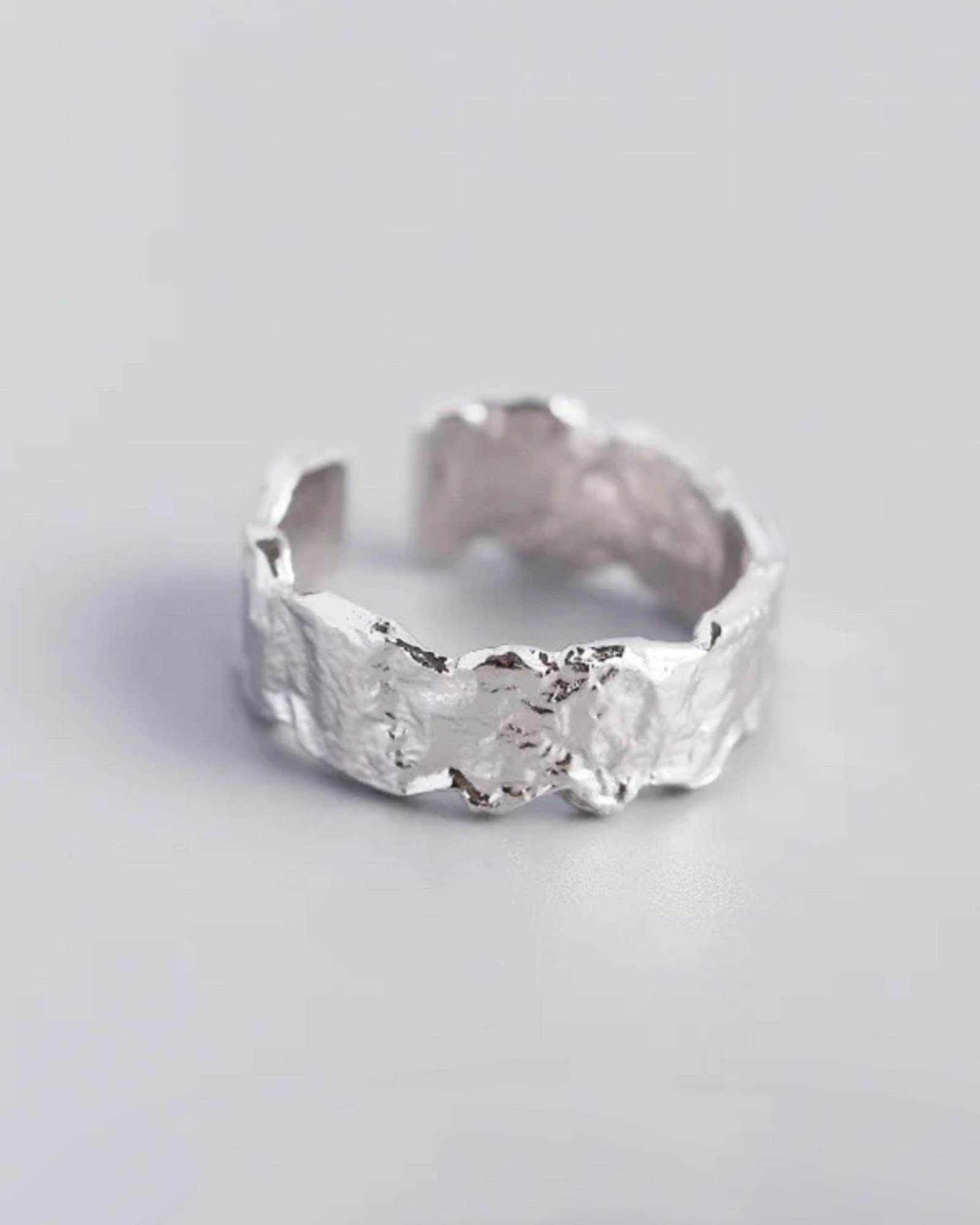 Billede af Belphia Korean Stone Ring 925 Sterling Sølv - Justerbar / 925 Sterling Sølv