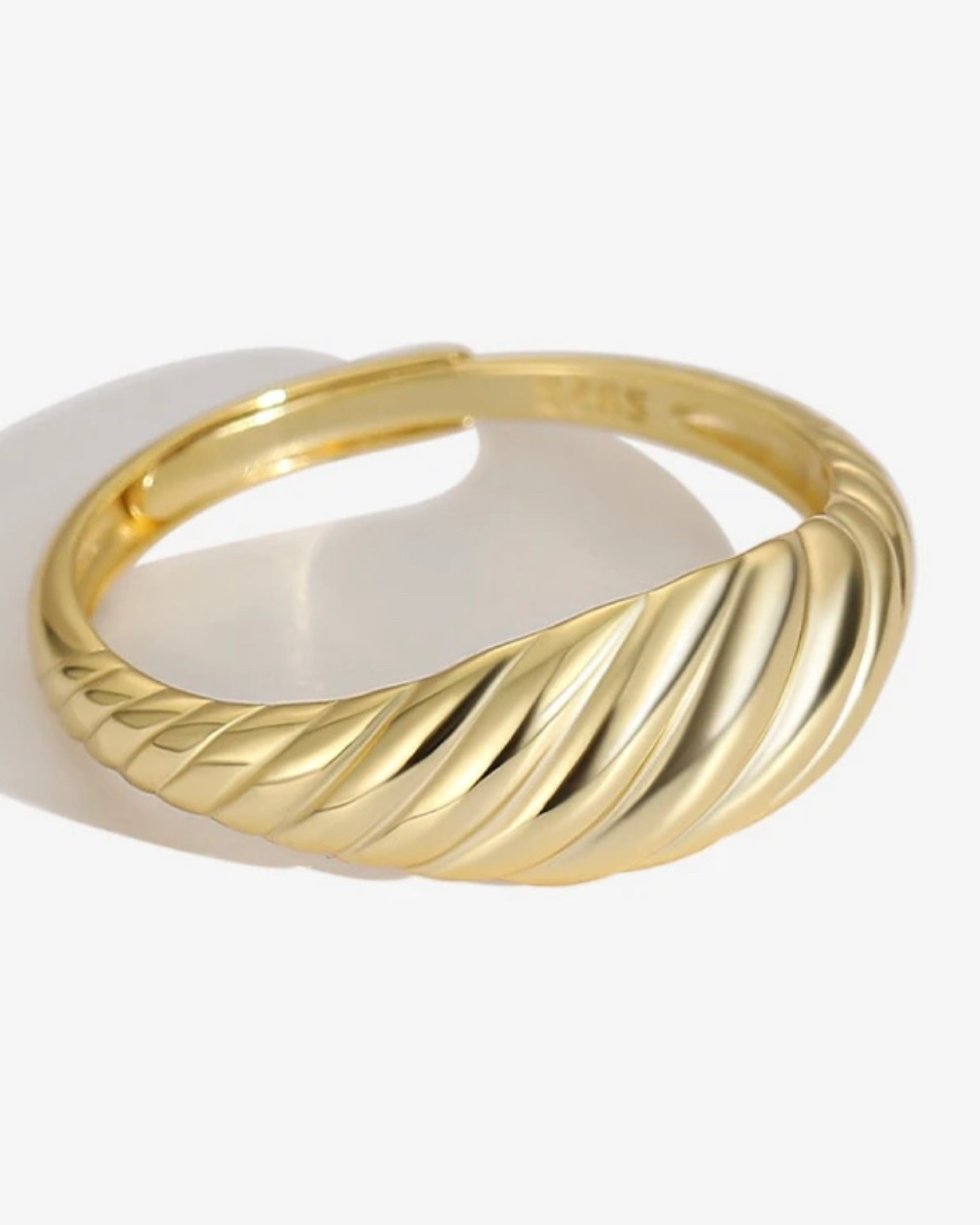 Billede af Belphia Twist Ring 925 Sterling Sølv 18K Guldbelagt - Justerbar / 925 Sterling Sølv 18K Guldbelagt