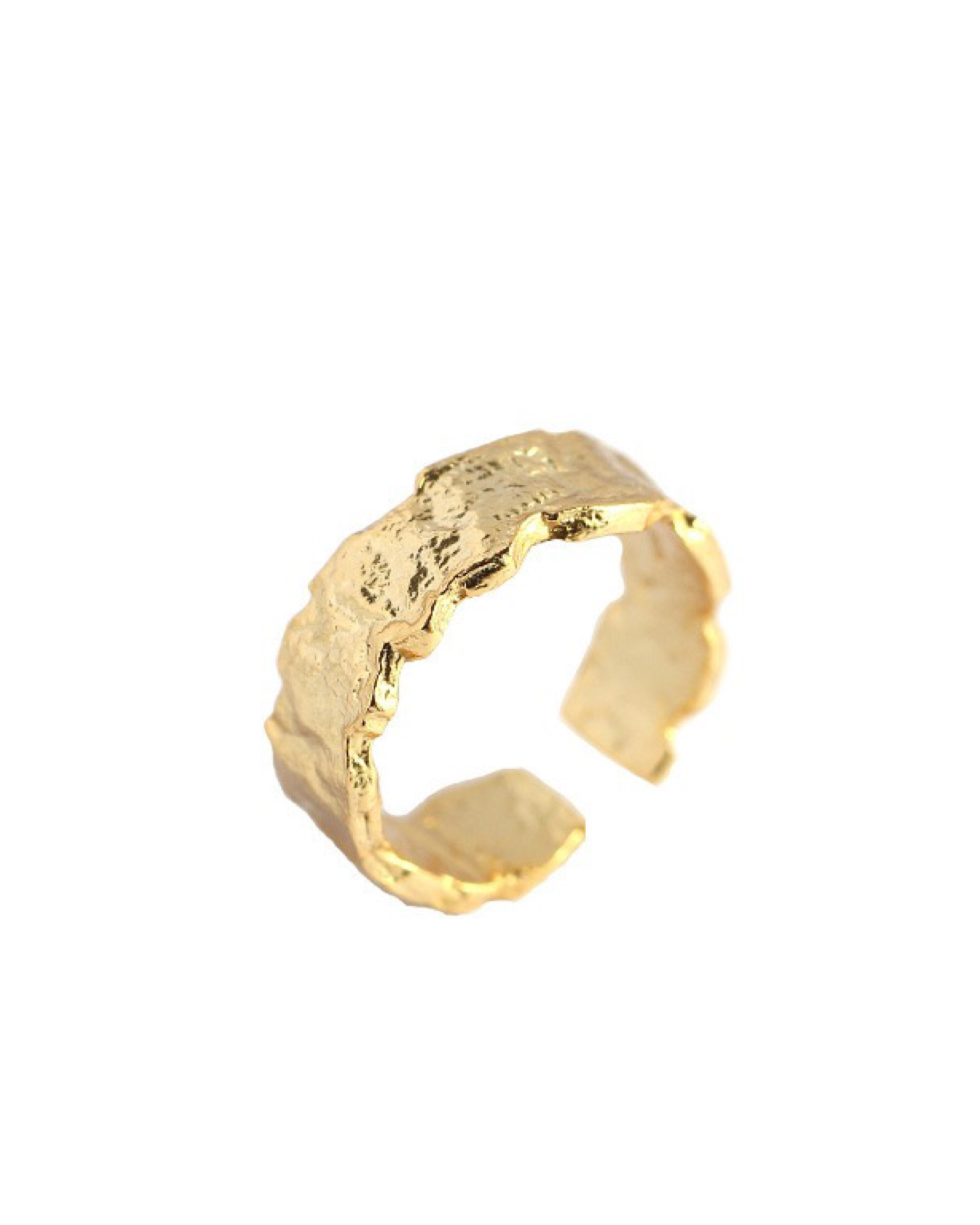 Billede af Belphia Korean Stone Ring 925 Sterling Sølv 18k Guldbelagt - Justerbar / 925 Sterling Sølv 18k Guldbelagt
