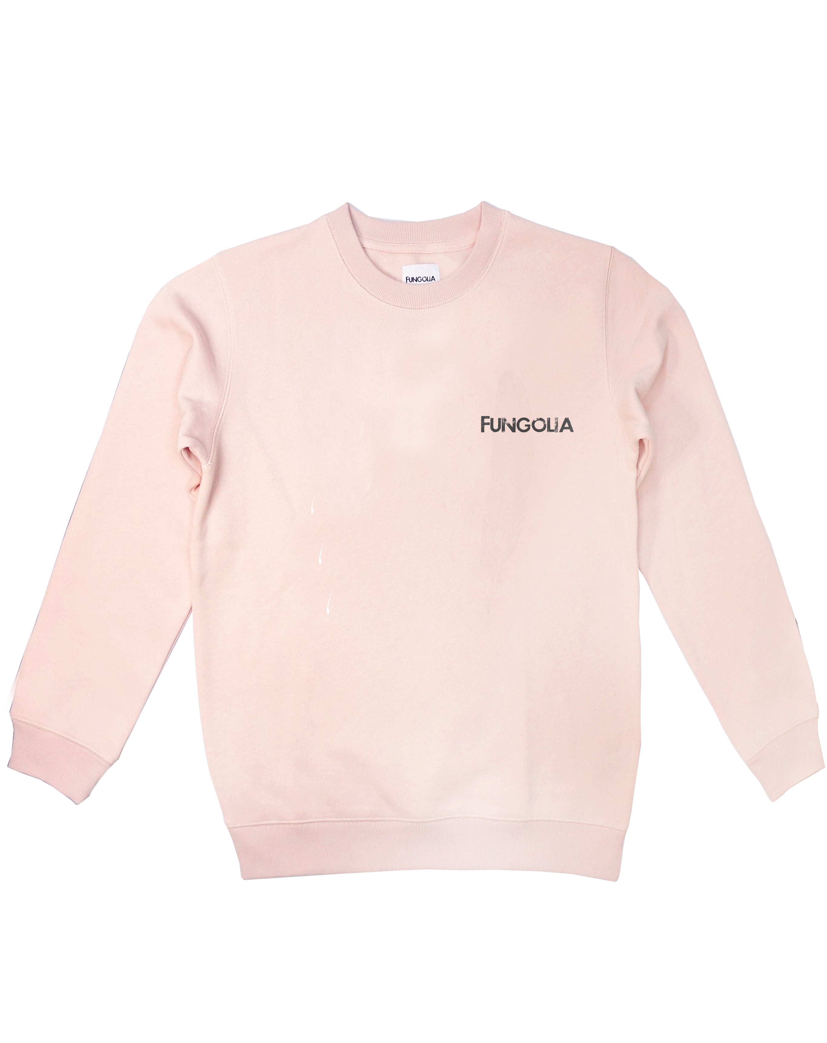 pink crew neck sweatshirt