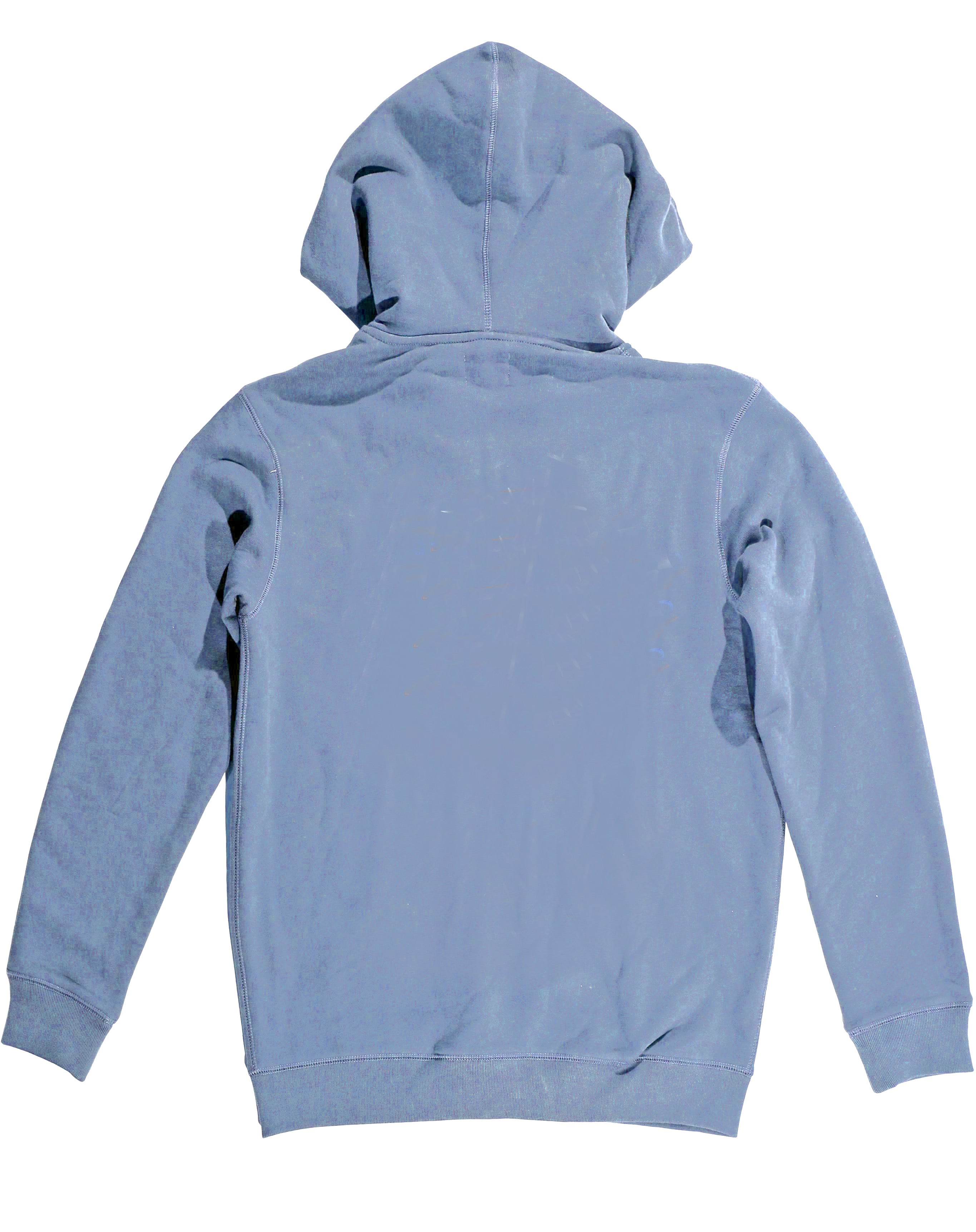 Fungolia Big Hood Fleece Zip-Up Hoodie - Plain (Dusty Blue) - FUNGOLIA
