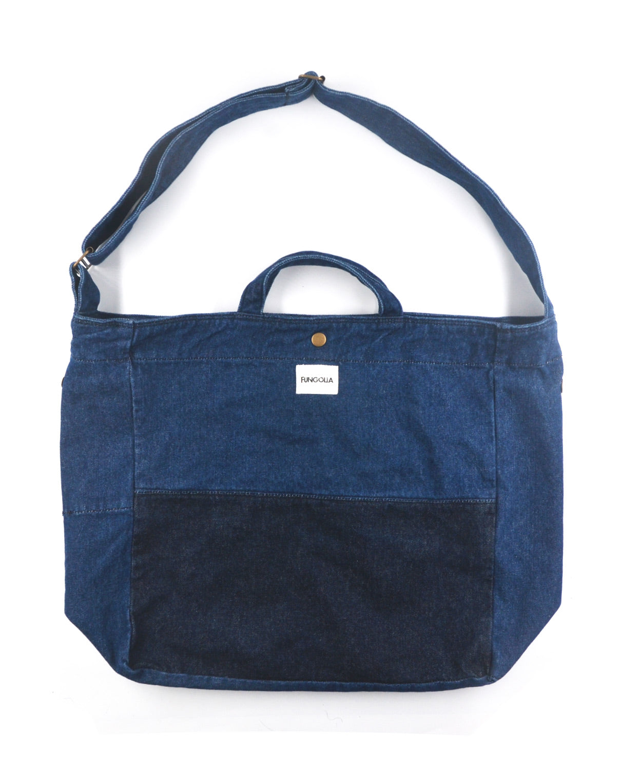 large denim tote bag