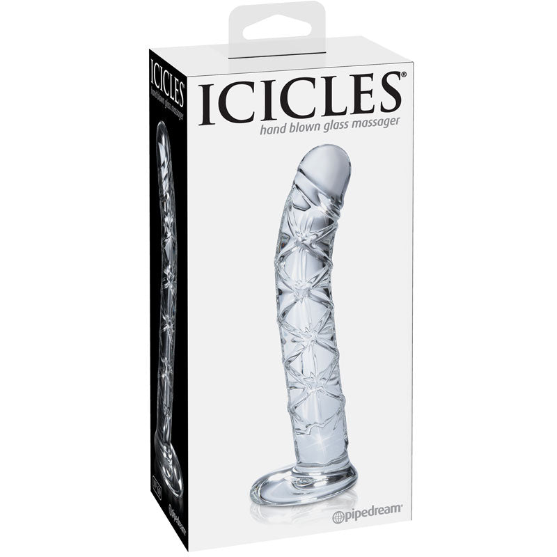 Icicles No 60 Glass G Spot Dong Clear