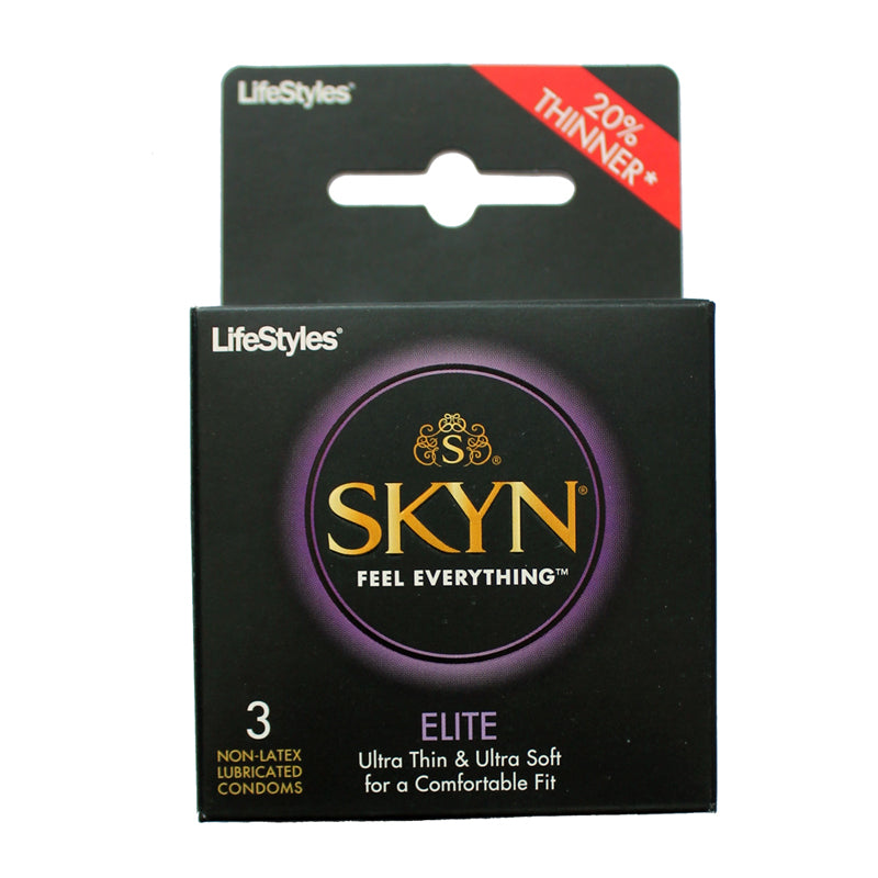 Lifestyles Skyn Elite 3 Pack Non Latex Lubricated Condoms 1745