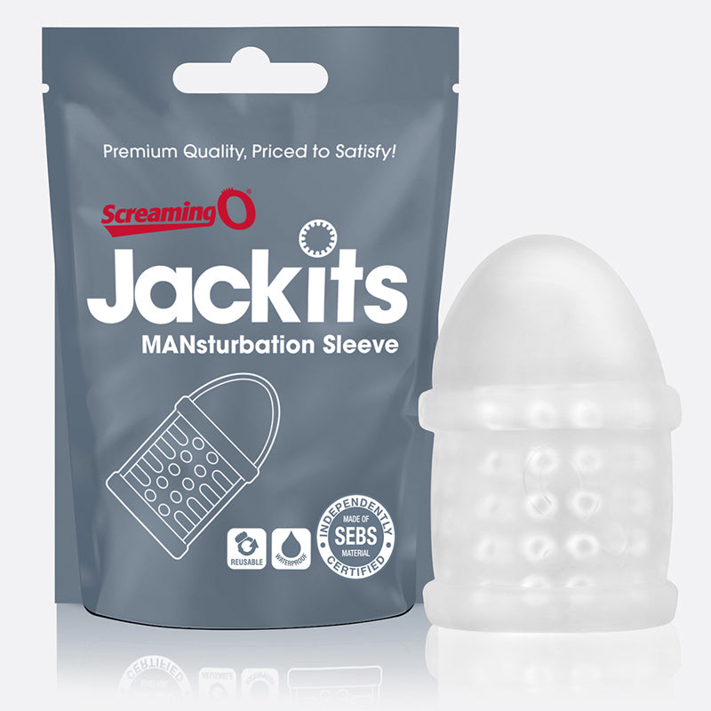 Screaming O Jackits Mansturbation Sleeve Clear Only
