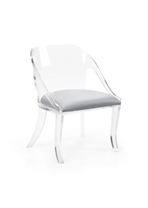 Acrylic Curved Back Chair - Patina Polished Living - Acrylic Chairs