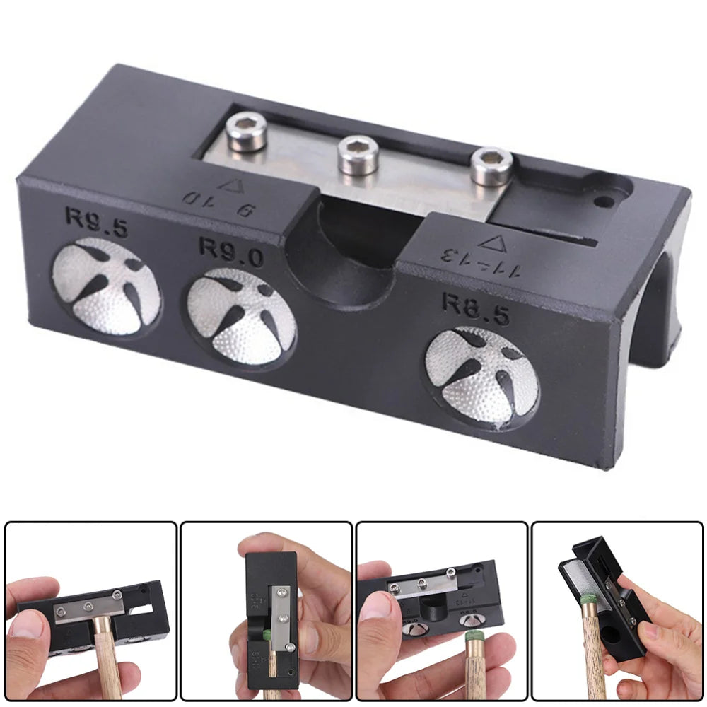 Billiard Cue Tip Grinding Tool Multifunctional Billiard Grinder Snooker Pool Cue Repair Tool Cue Tip Shaper Billiard Accessories