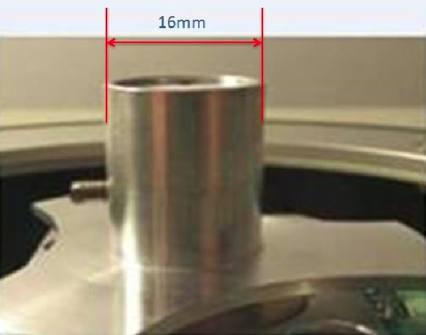 Shaft of vacuum chuck with diameter