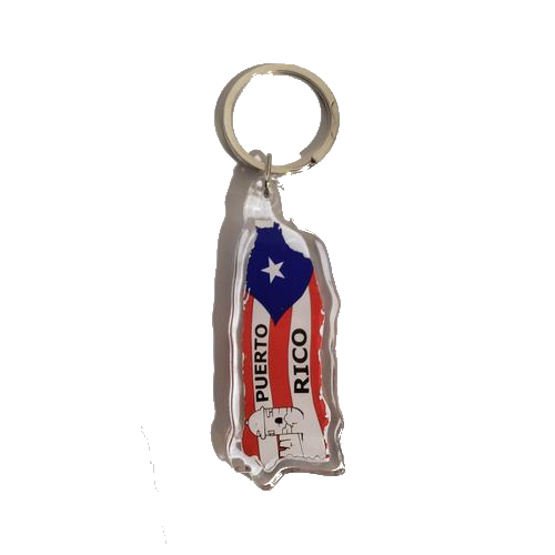 Women S Accessories Rustic Distressed Puerto Rico Flag Keychain Heart Metal Keychain Bryan