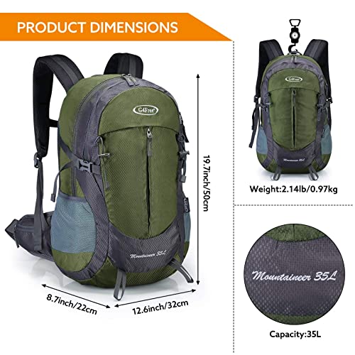 G4Free 45L Waterproof Hiking Travel Backpack with Rain Cover