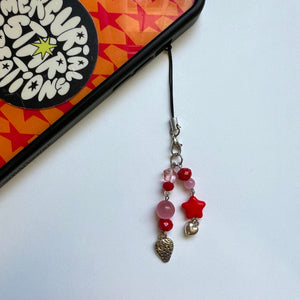 Strawberry Kisses Phone Charm - Mercurial Star Creations