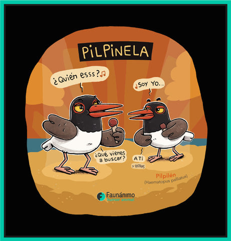 Dibujo de Pilpilenes cantando como Pimpinela