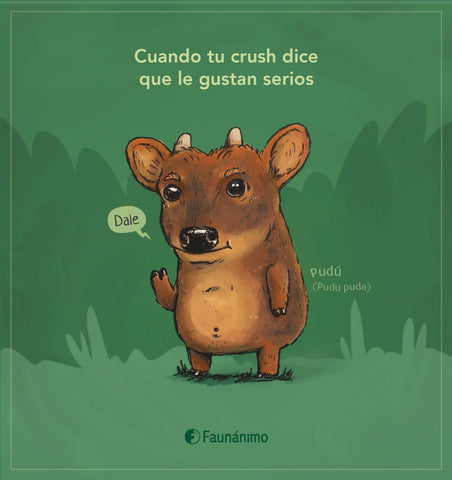 Dibujo de pudú serio