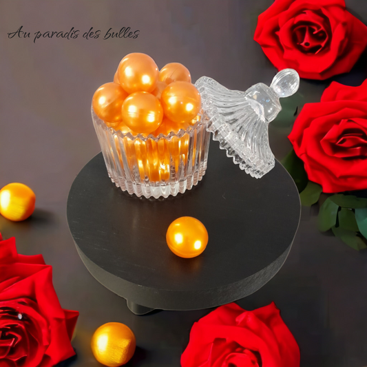 PERLES DE BAIN (x2) COEURS ROSE et FRAISE