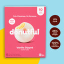 A box of Donutful vanilla dipped donuts