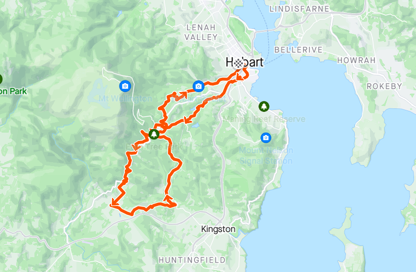 Hobart's biek trails