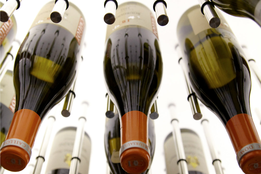 On the wall wine storage pegs that are modular