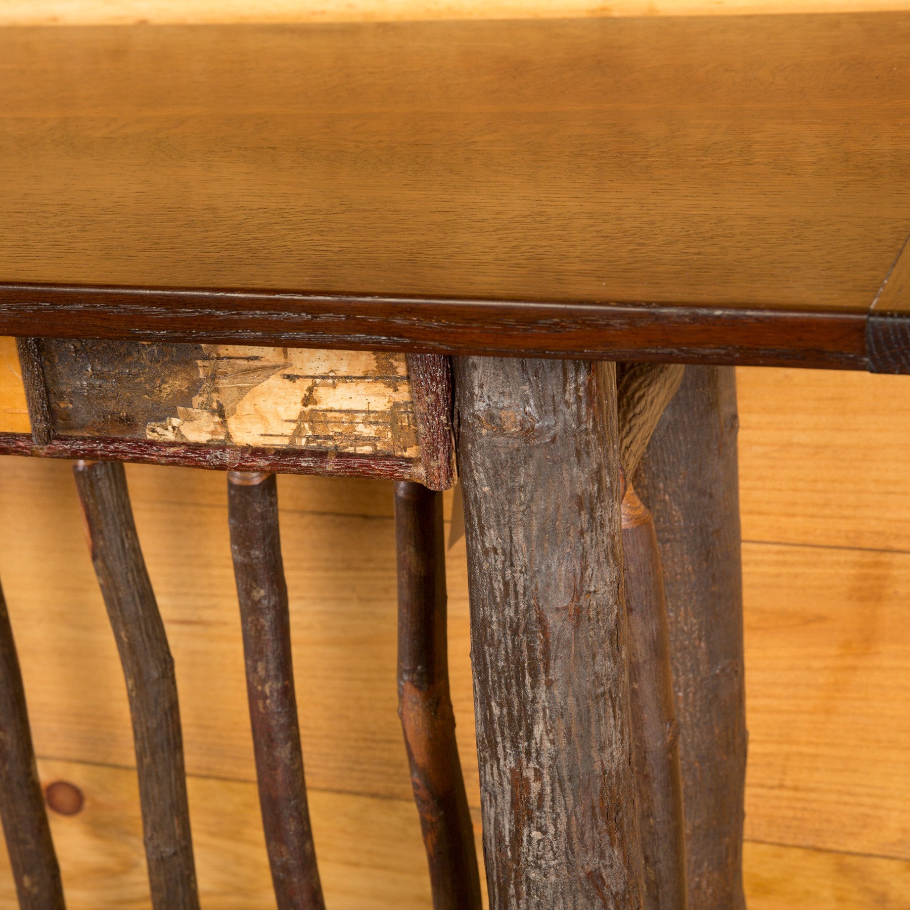 Phelps Sofa Table In Hickory With Quarter Sawn Oak Top Dartbrook