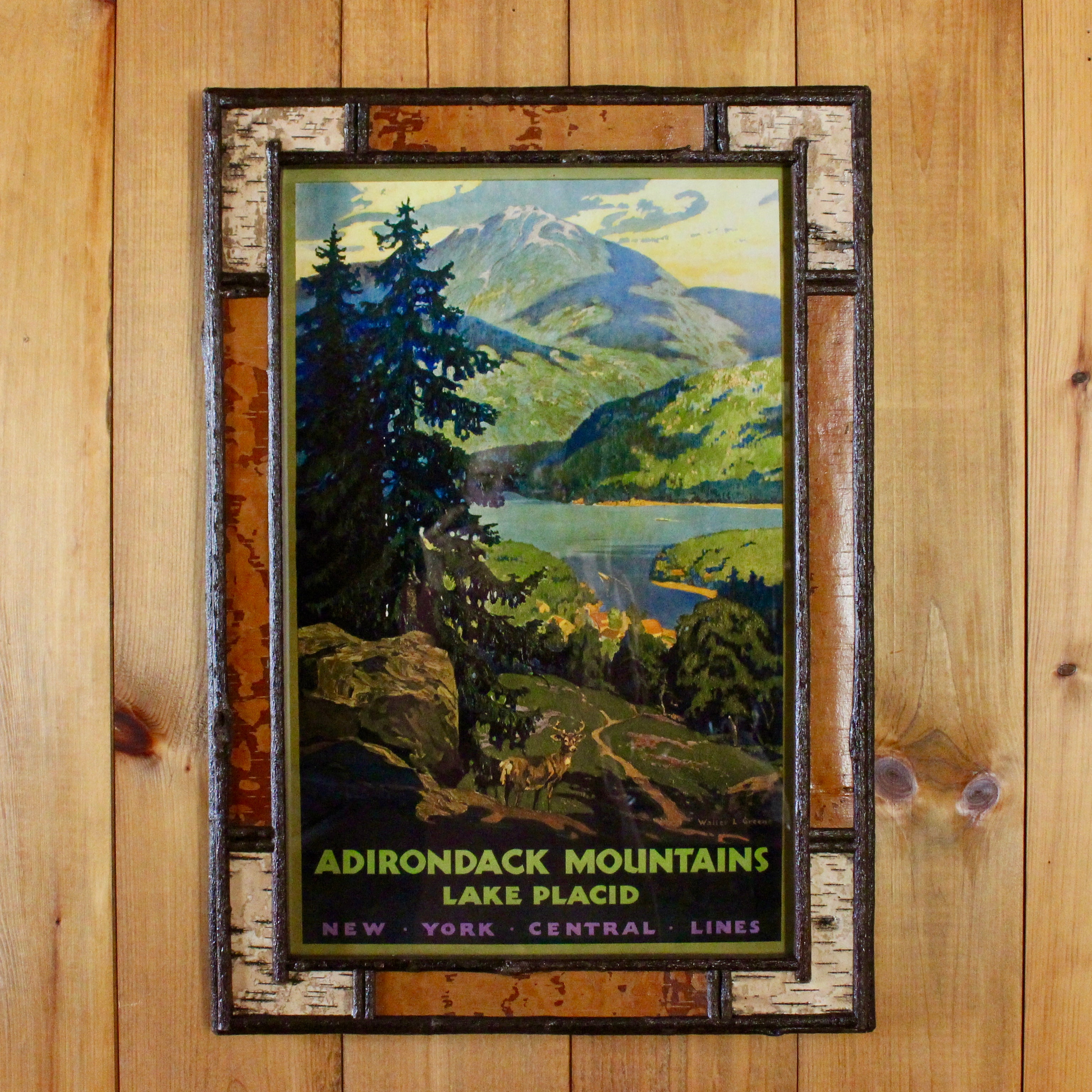 Adirondack Mountains Poster in Birch Frame | Adirondack 