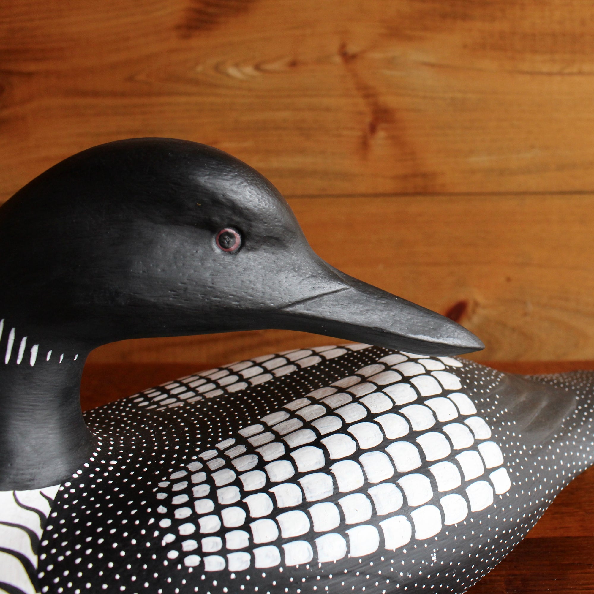 Hand Carved Common Loon | Rustic Adirondack Decorative Carving