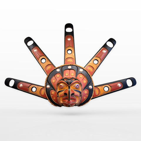 Large Hawk Sun Mask by Kwakwaka'wakw artist Junior Henderson