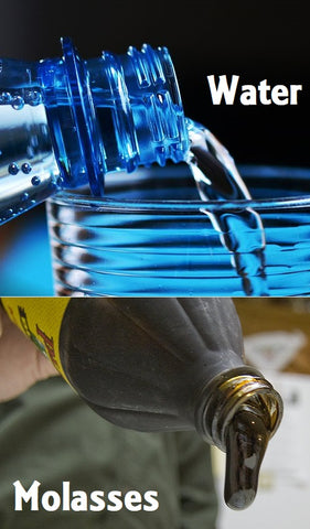 water vs molasses | Yellow Scope