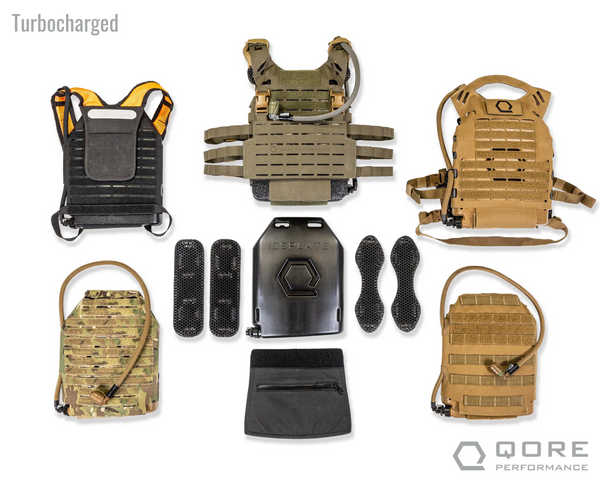 IcePlate Curve hard cell hydration with cooling and heating for plate carriers, chest rigs, adventure hydration packs