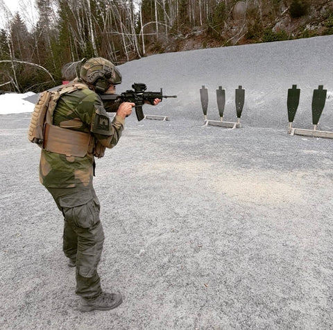 Hydratation de support de plaque utilisée par l'armée norvégienne