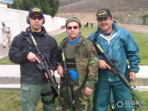 Qore Performance Co-Founder and CEO Justin Li at the Patrol Rifle Operator Course put in by the San Diego Sheriff’s Department