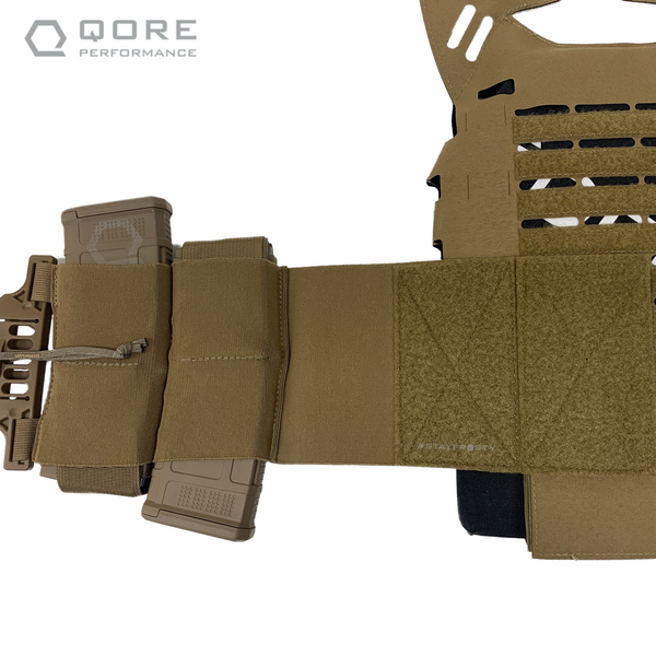 IcePlate EXO (ICE) Elastic Cummerbund comes with integrated mag pouches for 556 PMAGS, SOARescue MedMags, radios, etc.