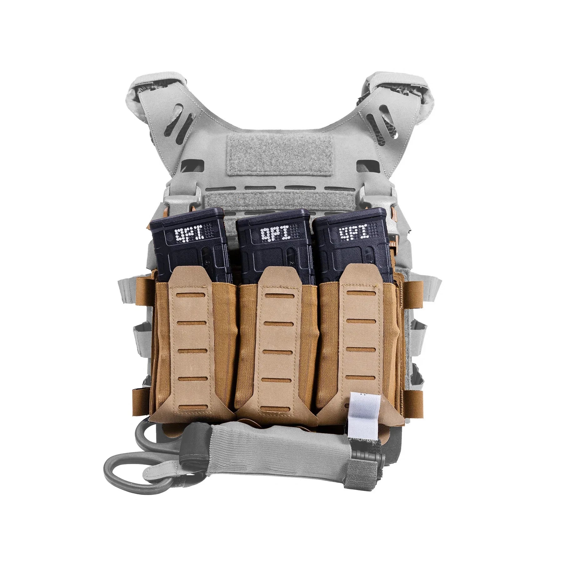IcePlate EXO MOLLE Placard + Blue Force Gear Stackable Ten-Speed Triple M4 Mag Pouch