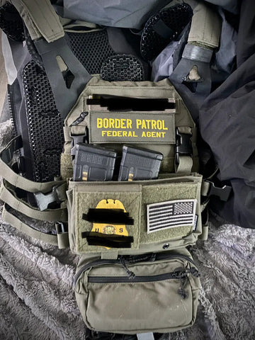 Gilet pare-balles IceVents et ventilation du porte-assiettes utilisés par la US Border Patrol