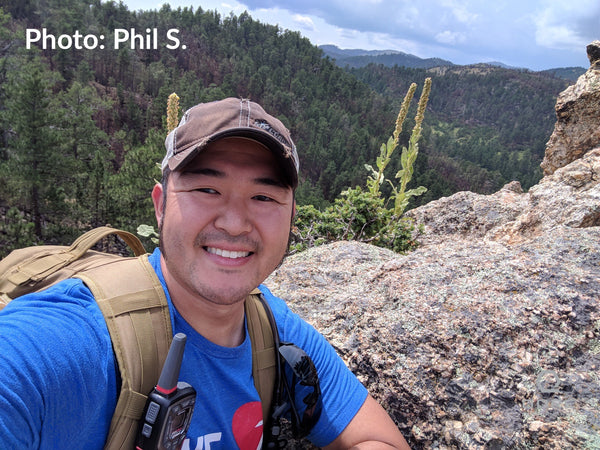 IcePlat backpacking customer Phil S. using his IcePlate with the SOG Ninja Tactical Day Backpack