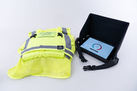 IceVest HiVis Class 2 SwiftClip install for IceCase iPad Cooling Case