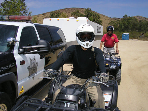 Qore Performance Co-Founder and CEO Justin Li during ATV Operator Course with San Diego Police Department