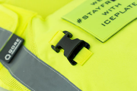 IceVest HiVis Class 2 SwiftClip install for IceCase iPad Cooling Case