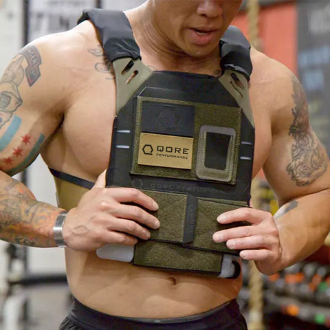 chest rig hydration with cooling and heating IcePlate EXO-CRH by Qore Performance