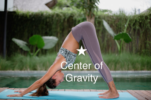 Center of Gravity in Down Dog Yoga Position