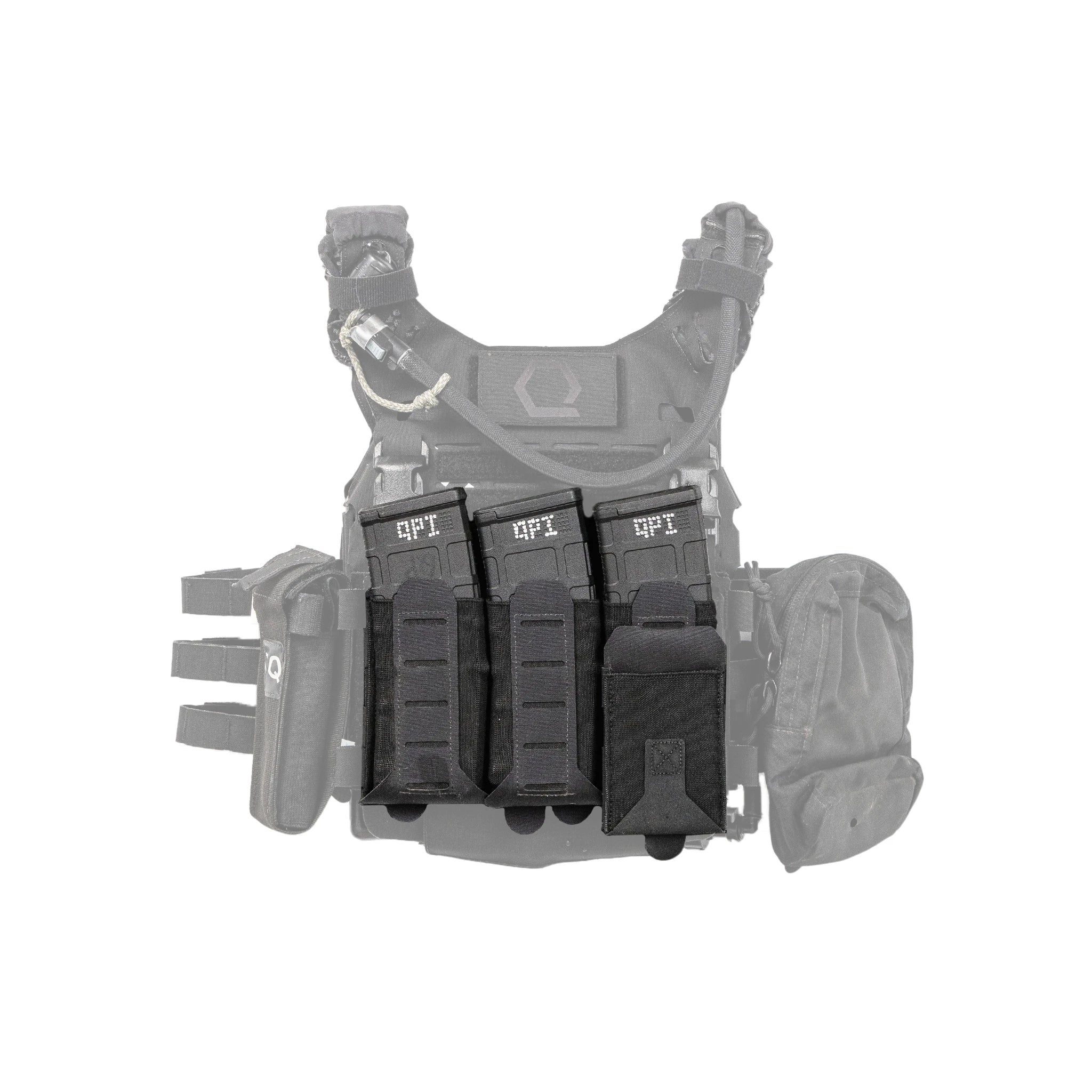 Blue Force Gear Stackable Ten-Speed Triple M4 Mag Pouch on IcePlate EXO
