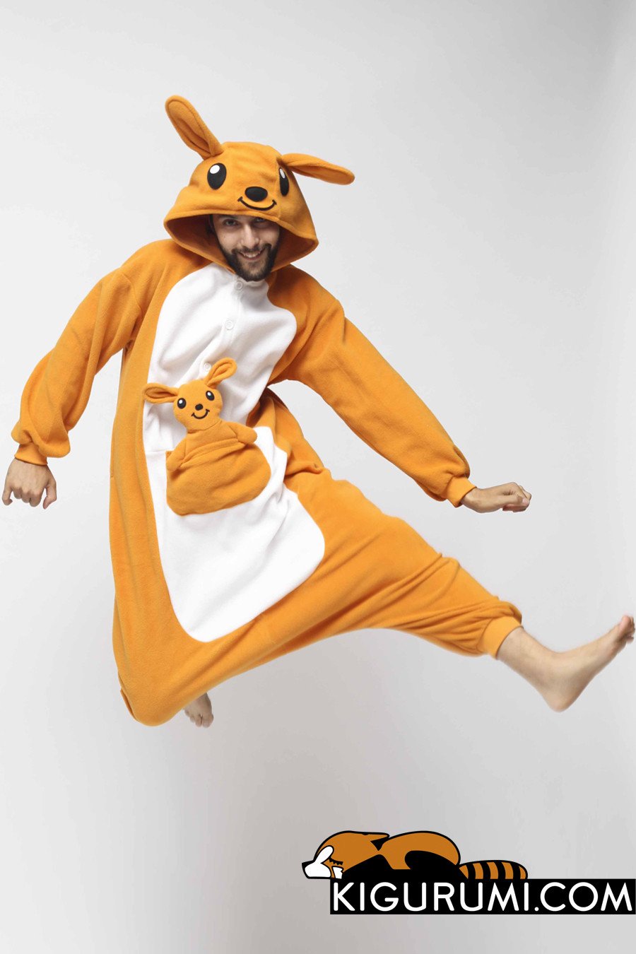 jumping in the air kangaroo kigurumi