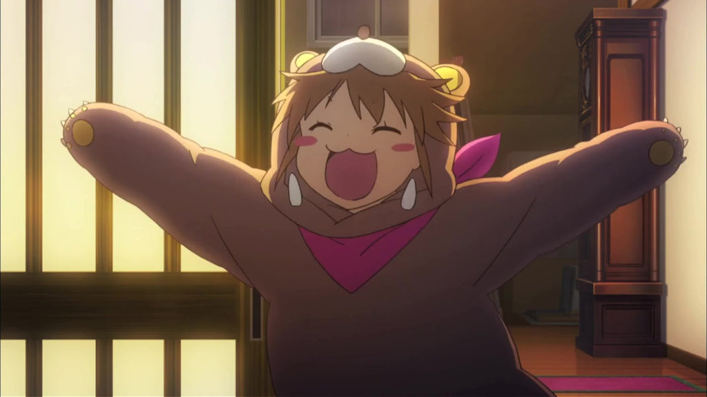 bear kigurumi feeling happy in the moment