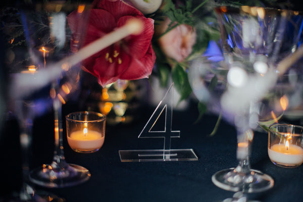art deco table number for wedding reception