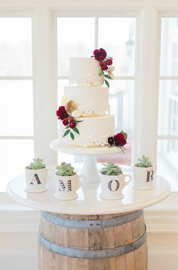 Elegant Latin Hacienda wedding cake table