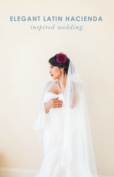 Elegant Latin Hacienda wedding spanish mantilla