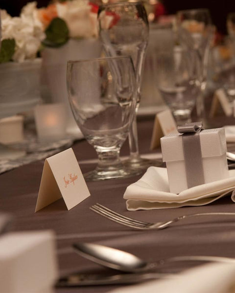 Place cards and wedding favors