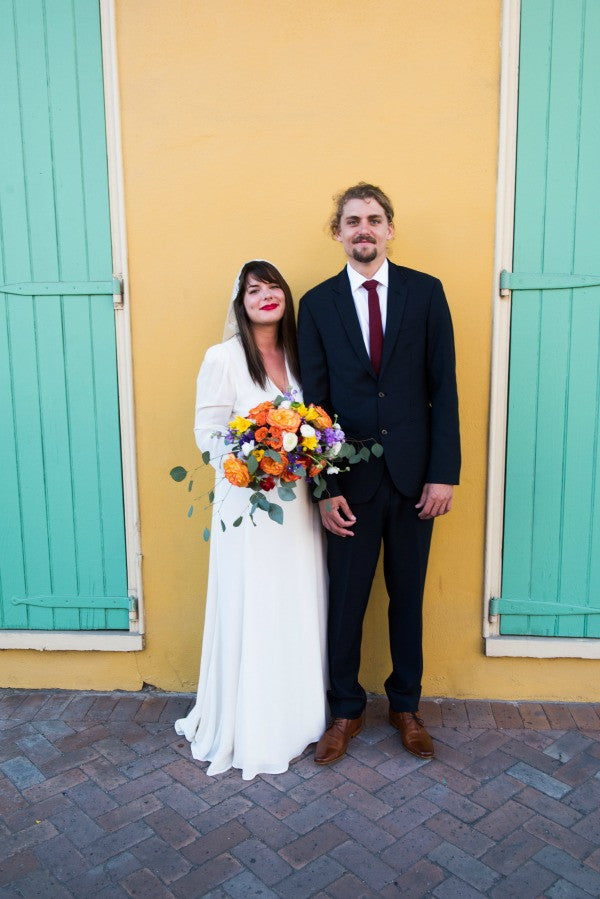 colorful new orleans french quarter wedding