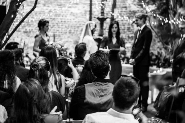 courtyard wedding ceremony in NOLA