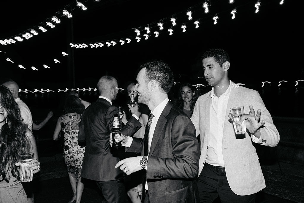 dance floor with cantina lights croatian wedding