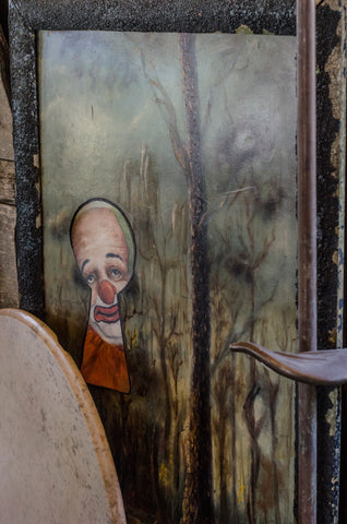 Clown | Painting | Creepy Finds | The Scarab Tribe Finds | Janie Viehman Photography